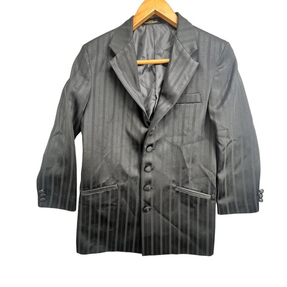 Fubu The Collection Blazer Womens 12 Pinstripe 4 Button Suit Jacket Career Work - Picture 1 of 16